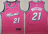 Heat 21 Hassan Whiteside Pink 2018-19 Earned Edition Nike Swingman Jersey,baseball caps,new era cap wholesale,wholesale hats